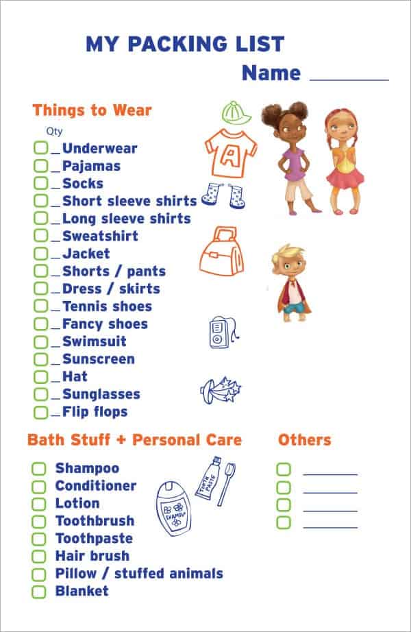 packing list template image 5