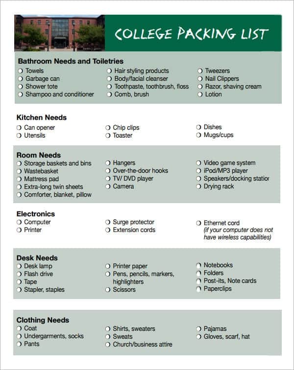 packing list template image 6