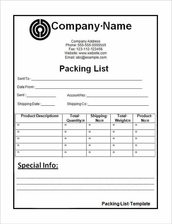 packing list template image 7
