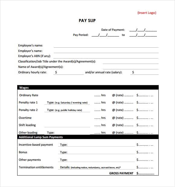 Payslip Template | Employment Templates | Free Word Templates