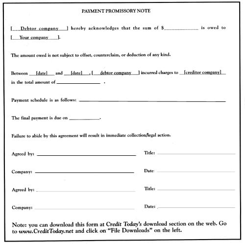 promissory note template 7