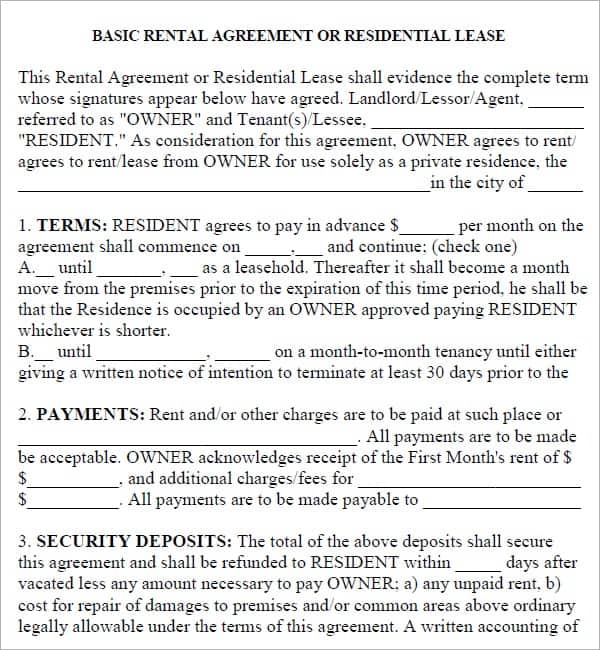 rental agreement template 17