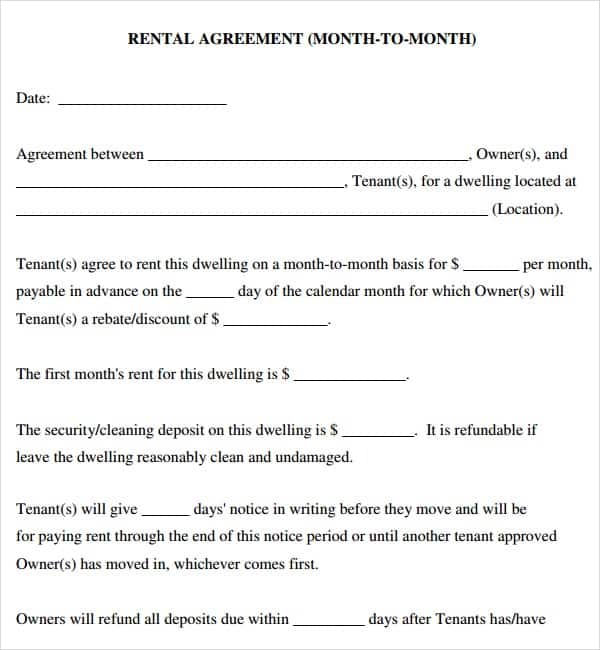 rental agreement template 4