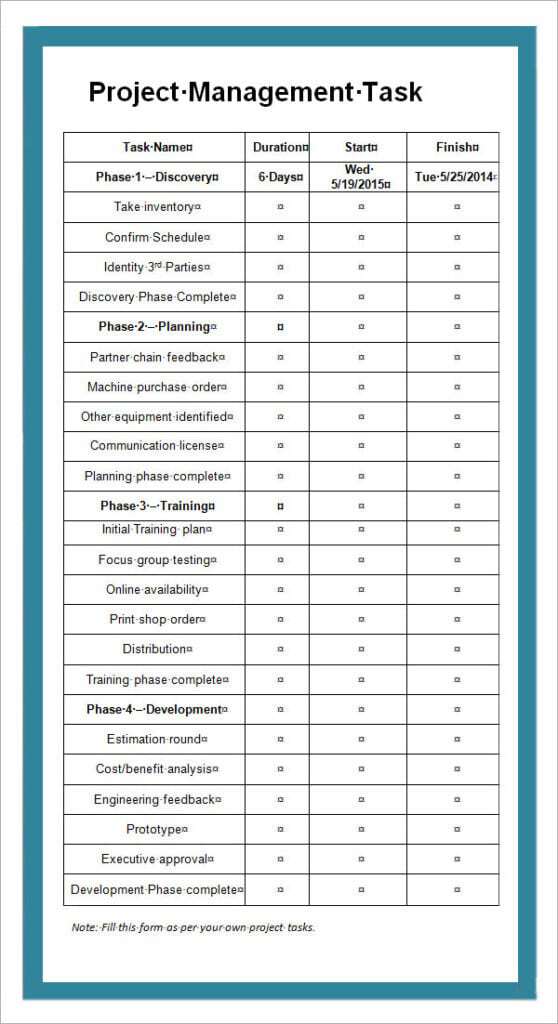 task list template 9