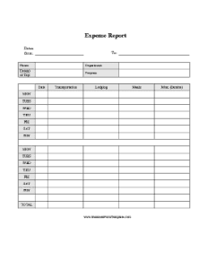 10+ Expense Report Templates - Word Excel PDF Formats