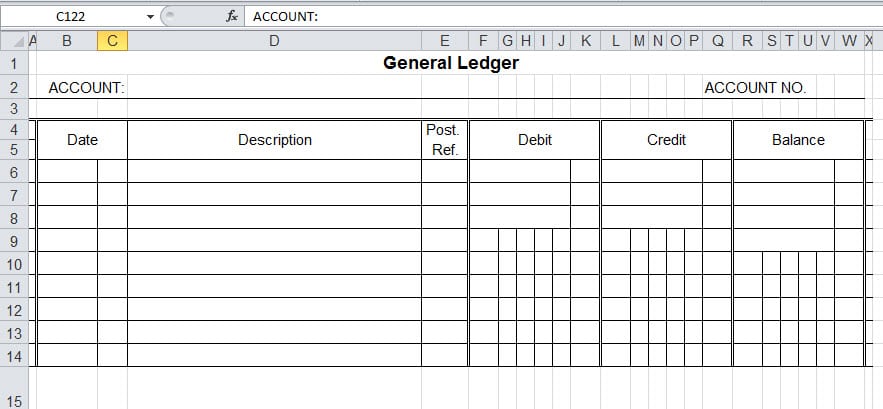 general ledger template 7484