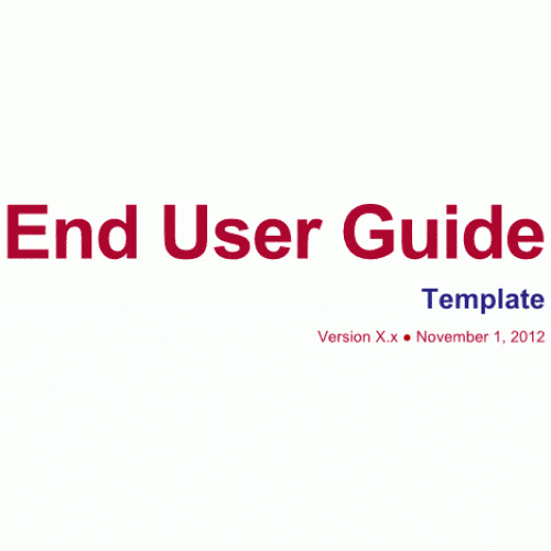 user manual template 5412